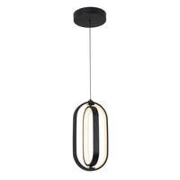 ZÁVESNÉ LED SVIETIDLO, 21/200 cm  - čierna, Design, kov/plast (21/200cm) - Novel