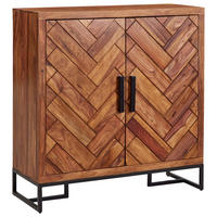 SIDEBOARD  in 100/105/40 cm  - Sheeshamfarben/Schwarz, Design, Holz/Metall (100/105/40cm) - MID.YOU