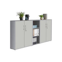 AKTENSCHRANK Hellgrau  - Hellgrau, MODERN, Holzwerkstoff (212,9/113,6/33cm) - MID.YOU