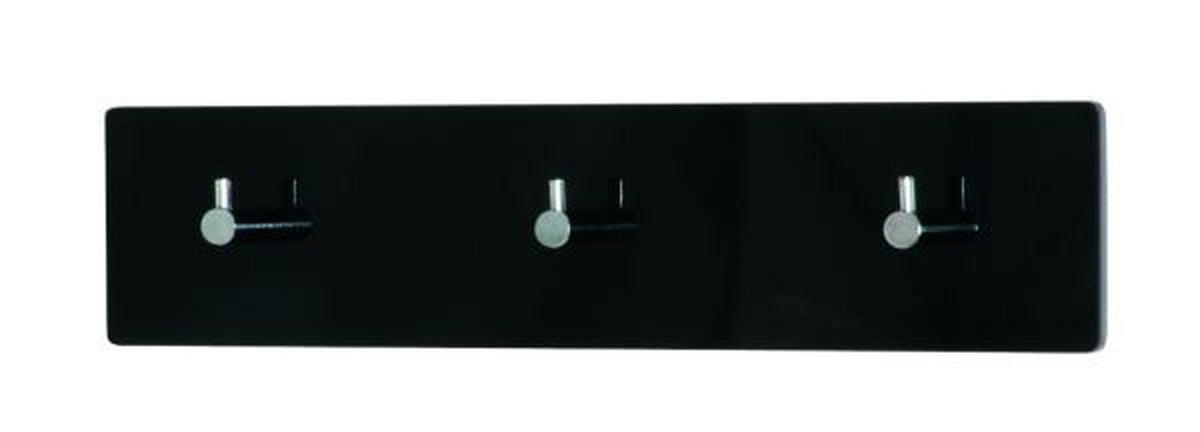 ZIDNI ČIVILUK   metal, pločasti materijal  - boja hroma/crna, Dizajnerski, metal/pločasti materijal (34/5/8cm) - Boxxx