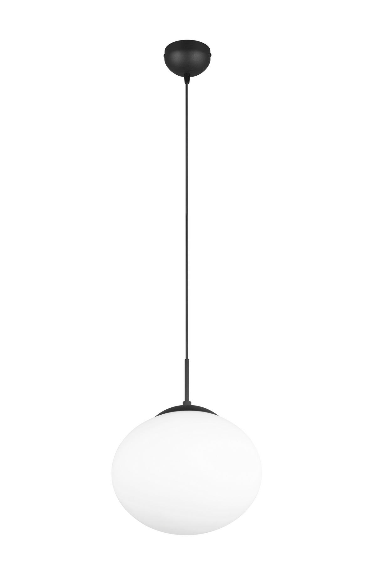 HÄNGELEUCHTE Fomento 30/150 cm   - Schwarz/Weiß, Basics, Glas/Metall (30/150cm) - Trio Leuchten