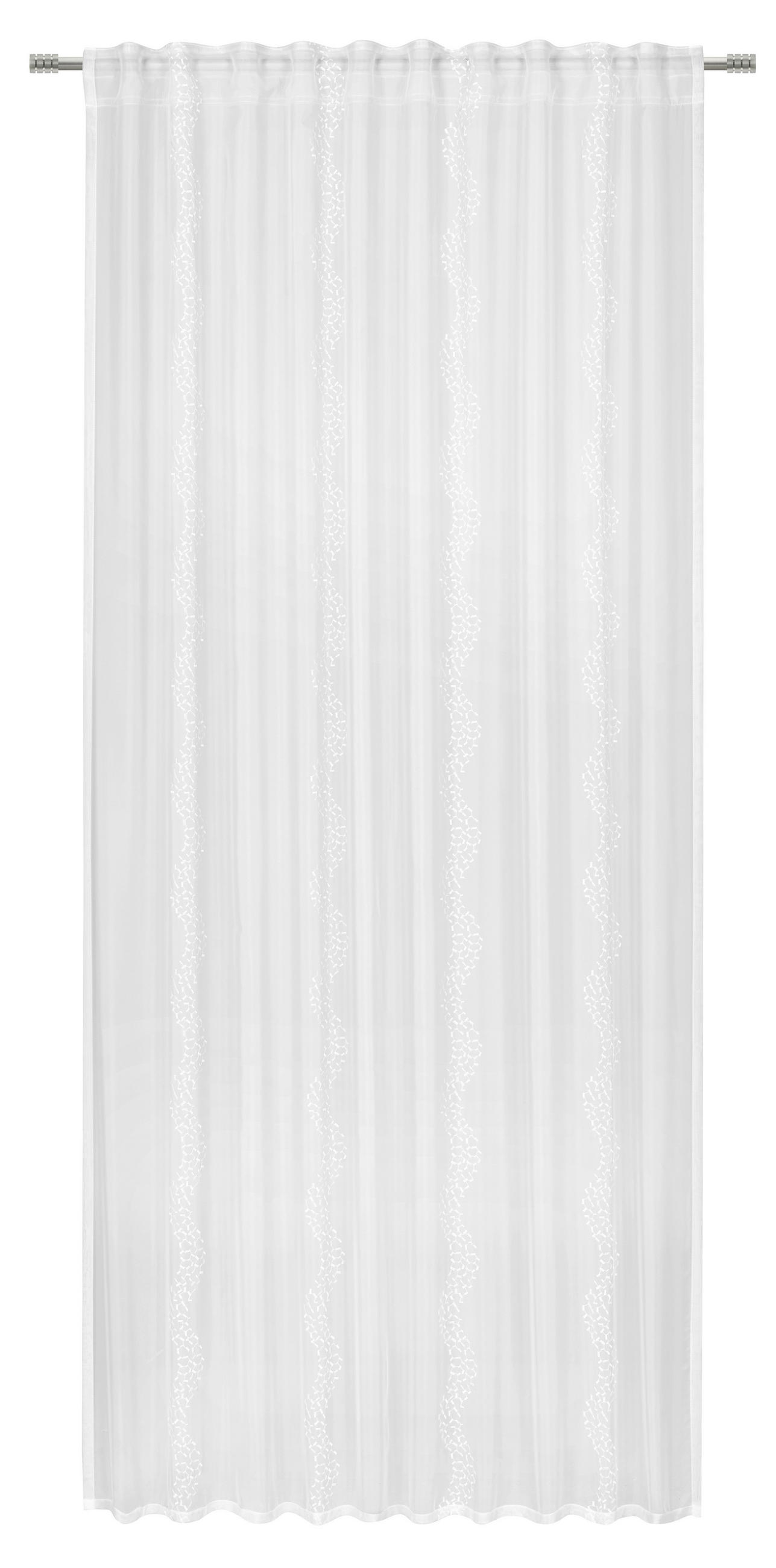 HOTOVÝ ZÁVES, polopriehľadné, 140/245 cm - biela, Konventionell, textil (140/245cm) - Esposa