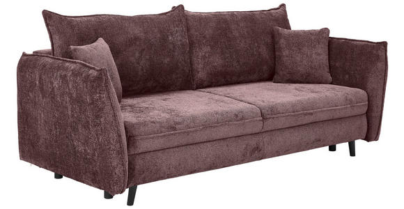 SCHLAFSOFA Chenille Rosa  - Schwarz/Rosa, KONVENTIONELL, Holz/Textil (238/99/108cm) - Carryhome