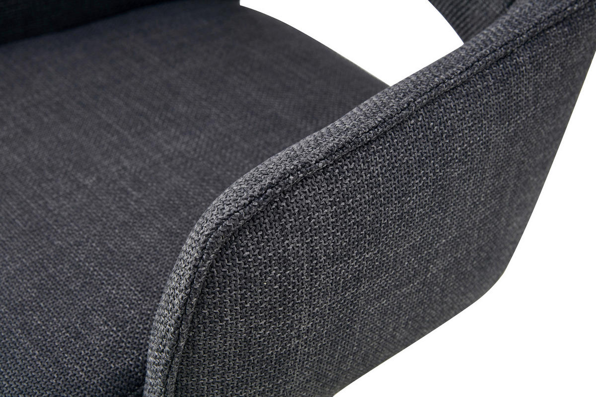 ARMLEHNSTUHL-SET 2 Stück  in Webstoff  - Anthrazit, MODERN, Textil/Metall (57/91/64cm) - MID.YOU