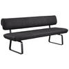 SITZBANK 200/88/68 cm Anthrazit, Schwarz  - Anthrazit/Schwarz, Design, Textil/Metall (200/88/68cm) - Venjakob