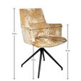 ARMLEHNSTUHL  Stoffauswahl, Sitzfläche 360° drehbar, automatische Rückholfunktion Samt  - Taupe/Schwarz, Design, Textil/Metall (59/89,5/63cm) - Novel