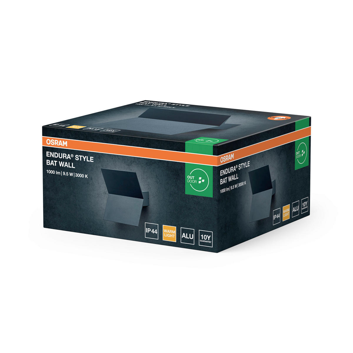 LED-AUßENLEUCHTE 17,7/16,9/8,4 cm   - Dunkelgrau, Basics, Kunststoff/Metall (17,7/16,9/8,4cm) - Osram