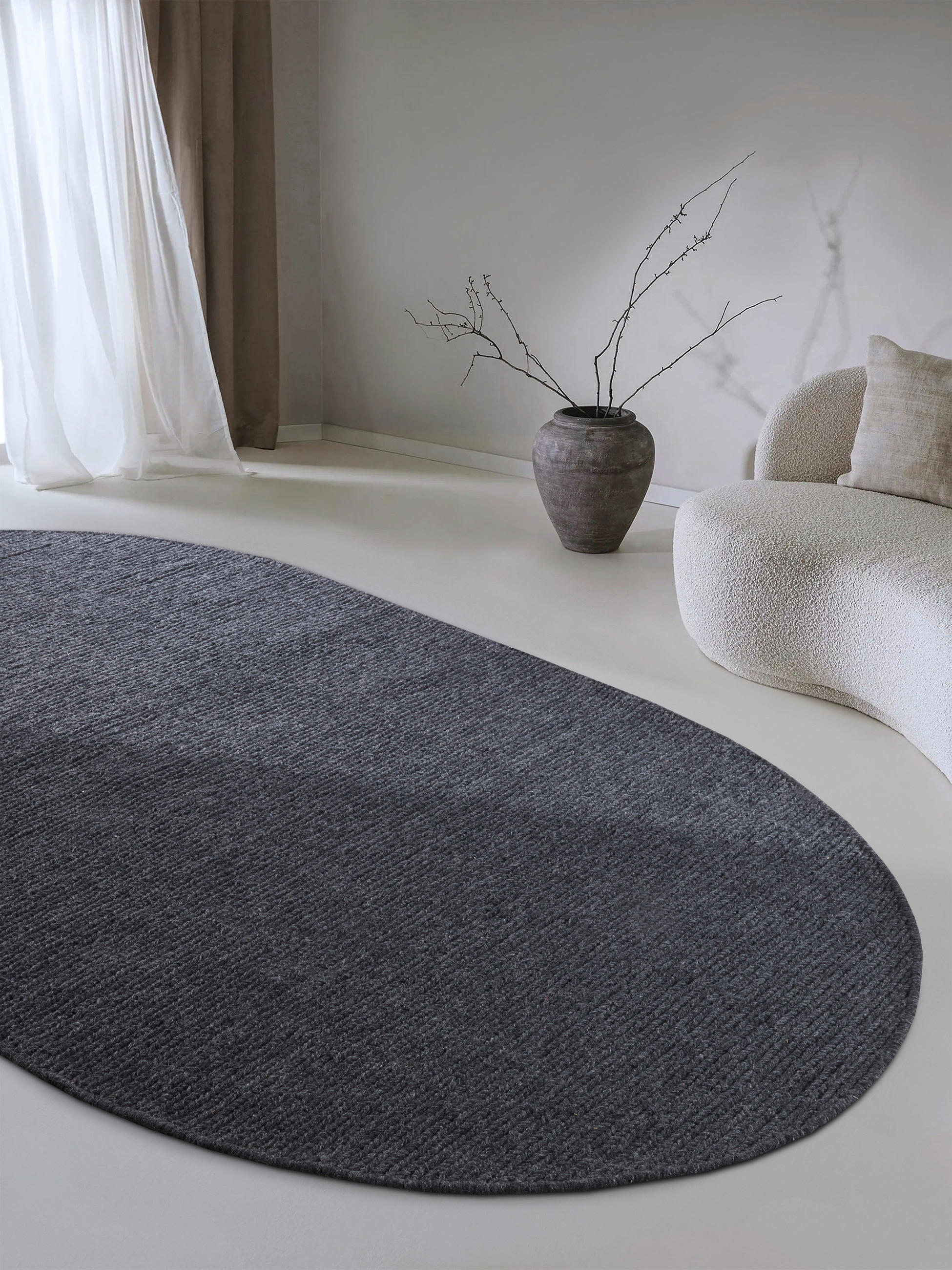 HANDWEBTEPPICH 160/230 cm Kollektion 1748 Anthrazit, Grau  - Anthrazit/Grau, Basics, Textil (160/230cm) - Villeroy & Boch