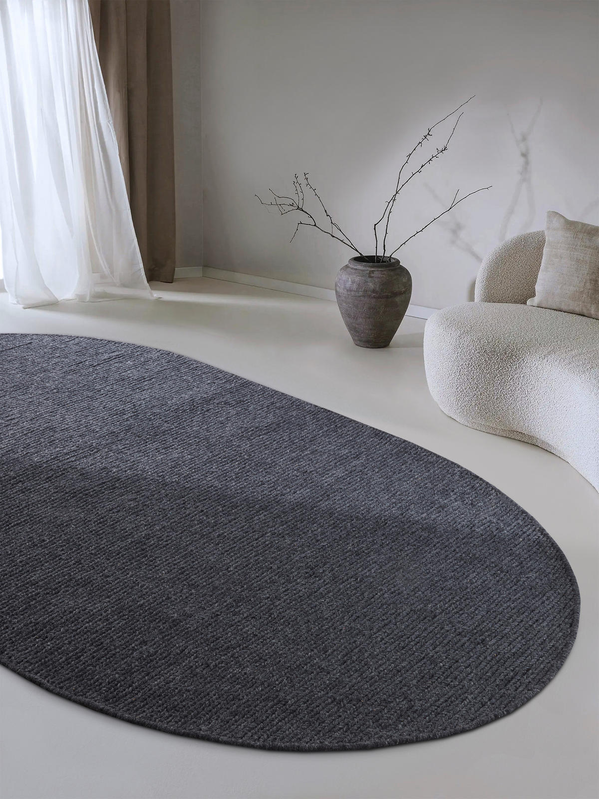 HANDWEBTEPPICH 160/230 cm Kollektion 1748 Anthrazit, Grau  - Anthrazit/Grau, Basics, Textil (160/230cm) - Villeroy & Boch