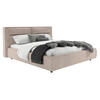POLSTERBETT 180/200 cm  in Sandfarben  - Sandfarben/Schwarz, Design, Kunststoff/Textil (180/200cm) - Lomoco