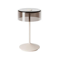 AKKU-TISCHLEUCHTE Numotion 13,7/13,7/26,5 cm   - Beige, Trend, Metall (13,7/13,7/26,5cm)