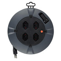 STECKDOSENLEISTE - Dunkelgrau/Schwarz, Basics, Textil (17/7/14cm) - Eglo