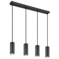 HÄNGELEUCHTE 61/6/120 cm    - Grau, Design, Metall (61/6/120cm) - Globo