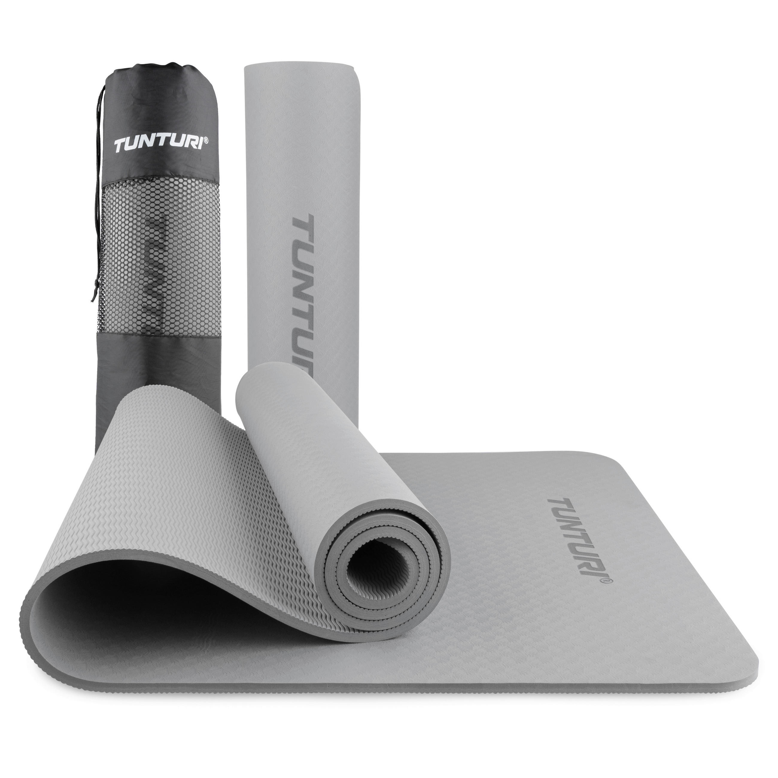 YOGAMATTE - Grau, KONVENTIONELL, Kunststoff (183/61/0,8cm)