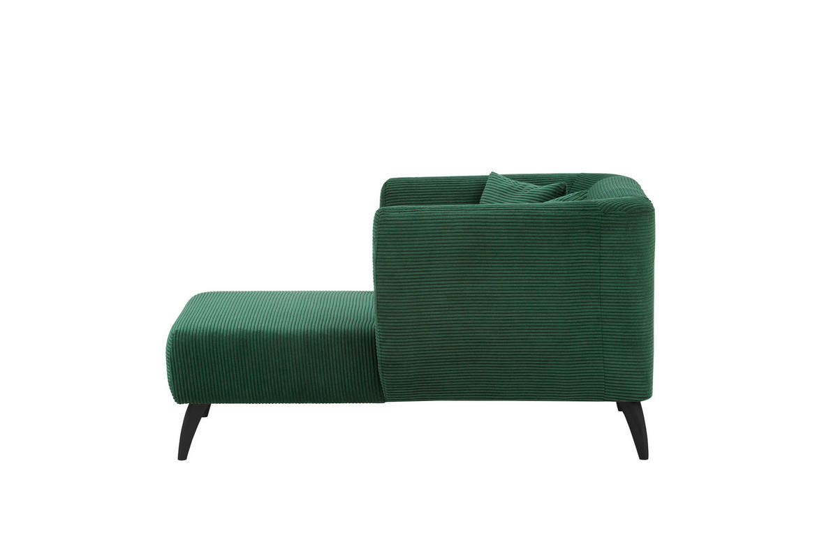 XXL-SESSEL in Cord Grün  - Schwarz/Grün, Modern, Holz/Textil (108/84/155cm) - MID.YOU