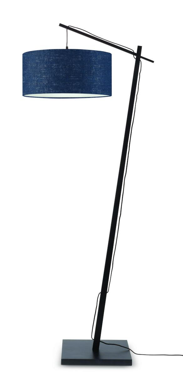 STEHLEUCHTE  47/176/23 cm   - Blau/Schwarz, Design, Naturmaterialien/Textil (47/176/23cm) - Good & Mojo
