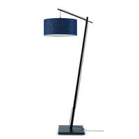 STEHLEUCHTE  47/176/23 cm   - Blau/Schwarz, Design, Naturmaterialien/Textil (47/176/23cm) - Good & Mojo