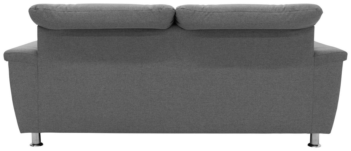2-SITZER-SOFA in Webstoff Grau  - Chromfarben/Grau, KONVENTIONELL, Textil/Metall (190/81/105cm) - MID.YOU