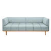 BIGSOFA Flachgewebe Hellblau  - Hellblau, MODERN, Holz/Textil (220/77/120cm) - Joka