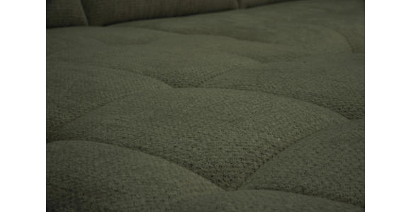 ECKSOFA Dunkelgrün Chenille Armlehnenkissen, Rücken echt, Sitztiefenverstellung  - Dunkelgrün/Schwarz, KONVENTIONELL, Textil/Metall (215/313cm) - Hom`in