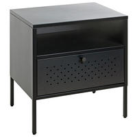 NACHTSCHRANK 45/50/35 cm  - Schwarz/Grau, Design, Metall (45/50/35cm)