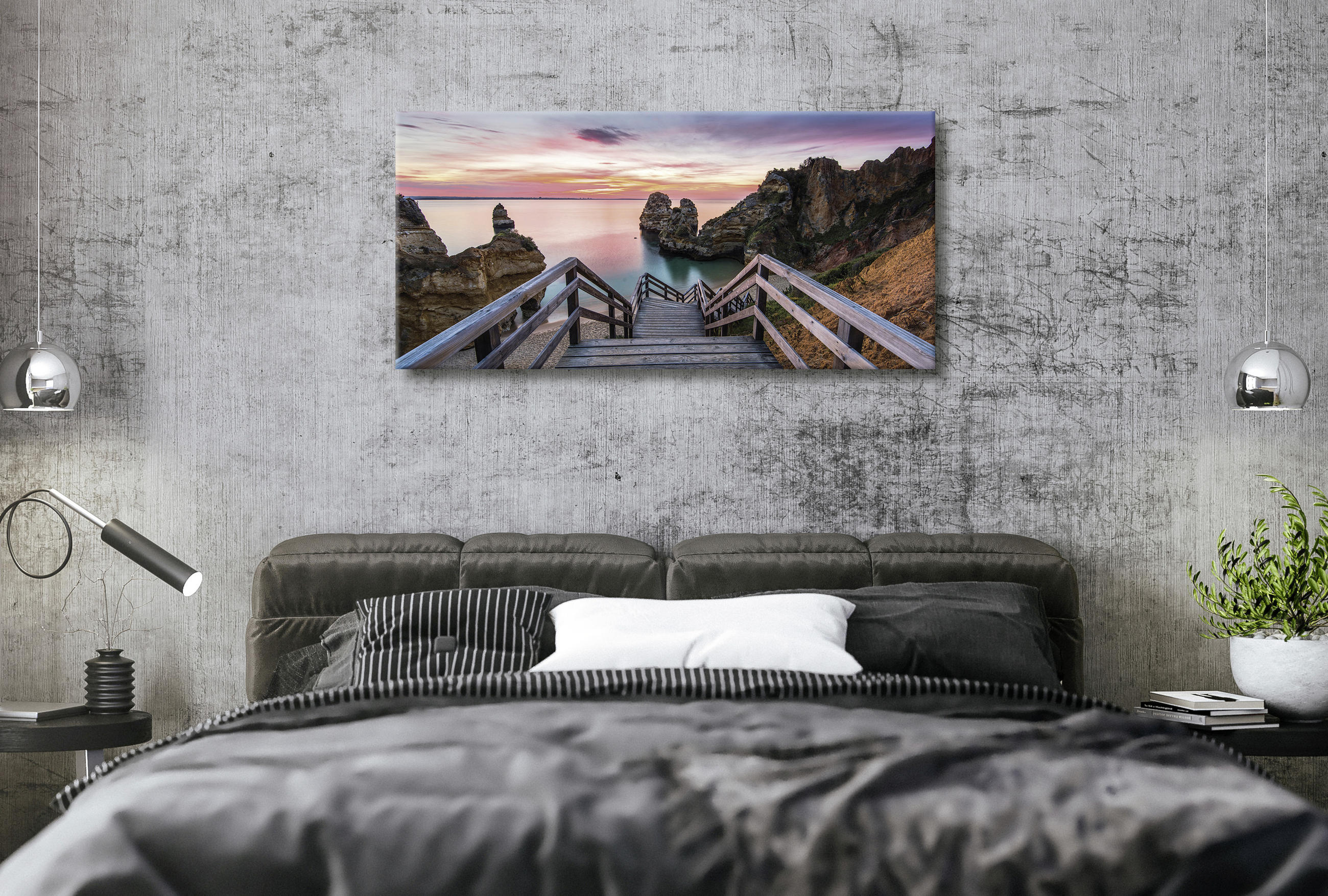 LEINWANDBILD Strand & Meer 115/55 cm  - Multicolor, Natur, Holz/Papier (115/55cm) - Euroart