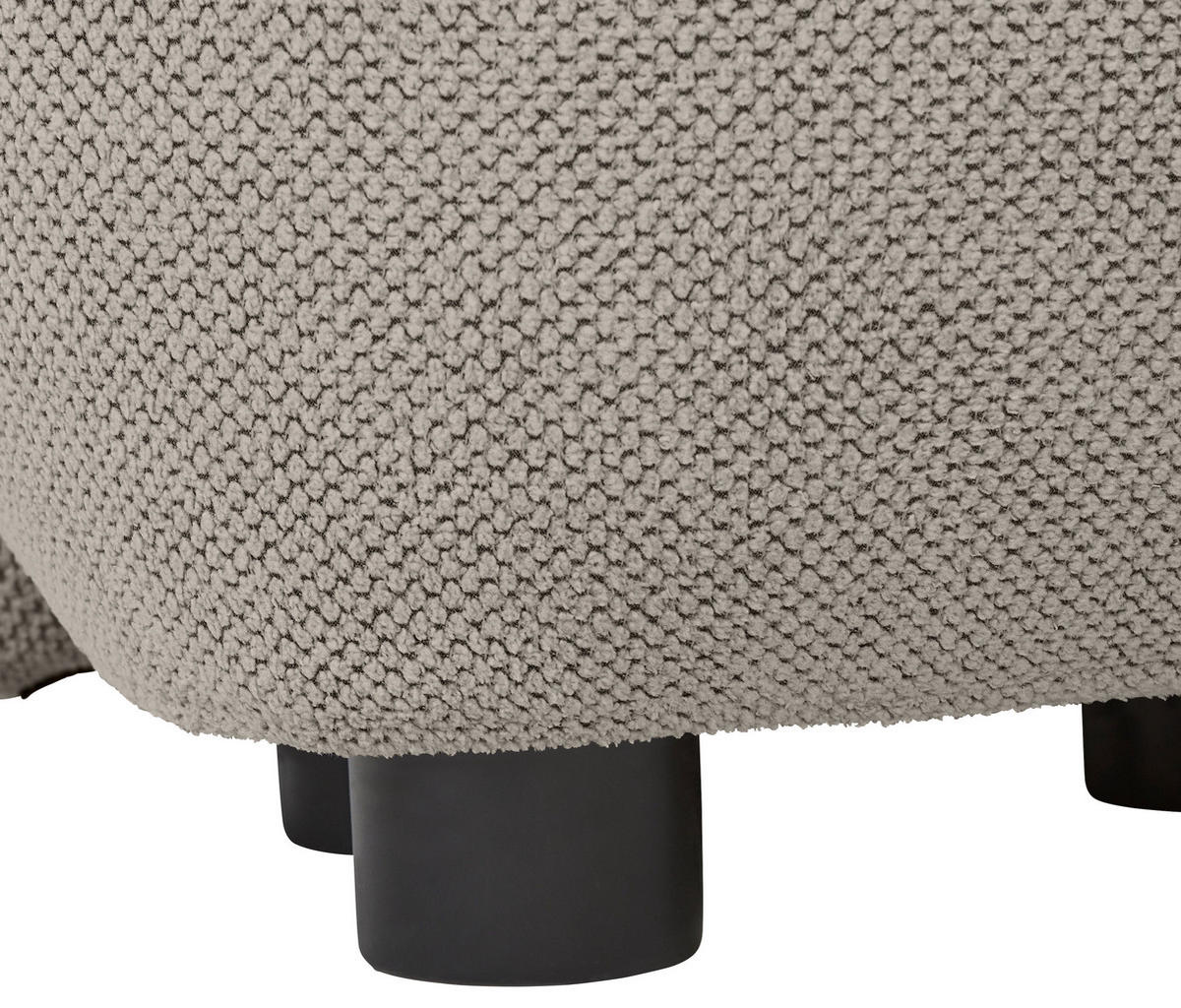 ECKSOFA in Webstoff Beige  - Beige/Schwarz, Modern, Kunststoff/Textil (265/175cm) - MID.YOU