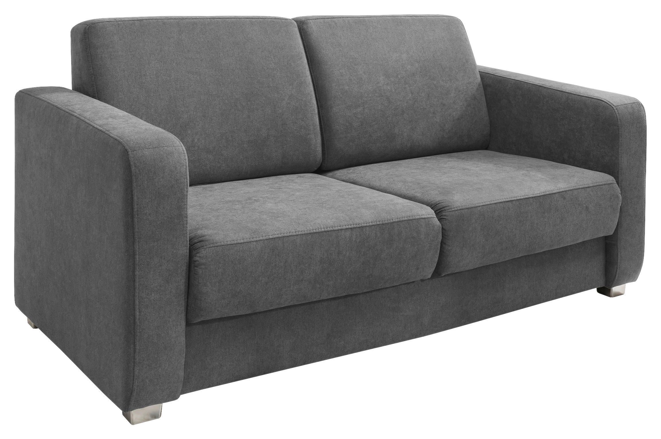 SCHLAFSOFA in Textil Grau  - Chromfarben/Grau, Basics, Kunststoff/Textil (159/88/87cm) - Livetastic