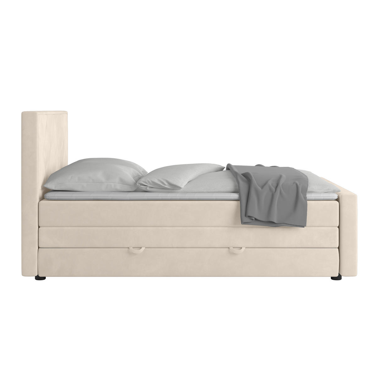 BOXSPRINGBETT 140/200 cm  in Weiss  - Weiss, Modern, Holz/Kunststoff (140/200cm) - MID.YOU