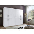 DREHTÜRENSCHRANK  in Weiß  - Schwarz/Weiß, KONVENTIONELL, Holzwerkstoff/Kunststoff (270/208/58cm) - Carryhome