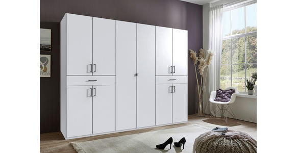 DREHTÜRENSCHRANK in Weiß - Schwarz/Weiß, KONVENTIONELL, Holzwerkstoff/Kunststoff (270/208/58cm) - Carryhome