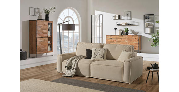 SIDEBOARD 175/86/40 cm  - Schwarz/Akaziefarben, Trend, Holz/Metall (175/86/40cm) - Ambia Home