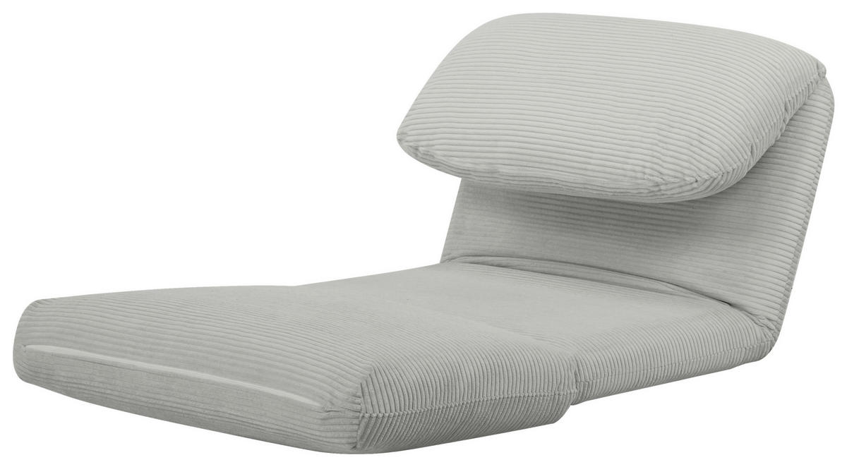 BÄDDFÅTÖLJ i manchester ljusgrå  - ljusgrå, Design, metall/textil (82/58/78cm) - Livetastic