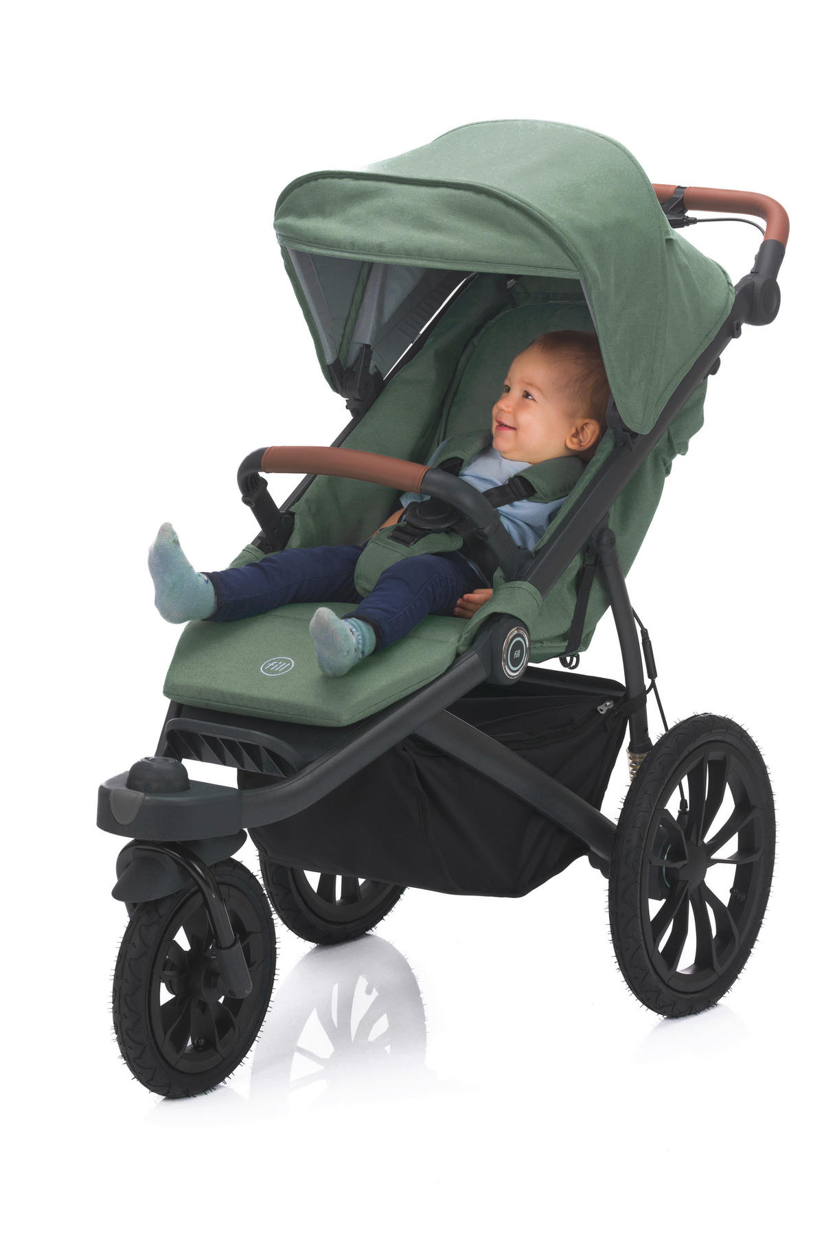 JOGGER Set Jogger Run  - Schwarz/Olivgrün, Basics, Textil/Metall (125/57/107cm) - Fillikid