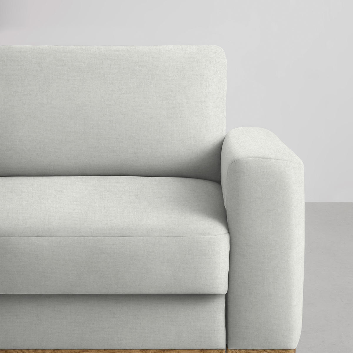 ECKSOFA Chenille Creme  - Creme/Schwarz, Konventionell, Holz/Textil (167/87/234cm) - MID.YOU