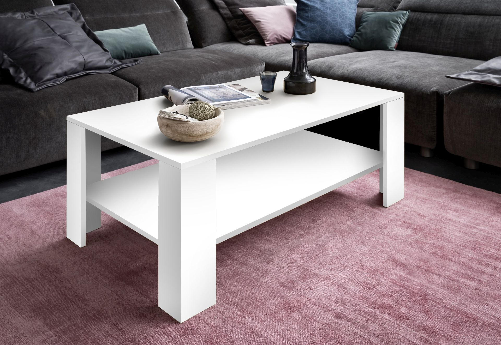 KONFERENČNÍ STOLEK, bílá, kompozitní dřevo, 100/38/50 cm - bílá, Moderní, kompozitní dřevo (100/38/50cm) - Ti'me