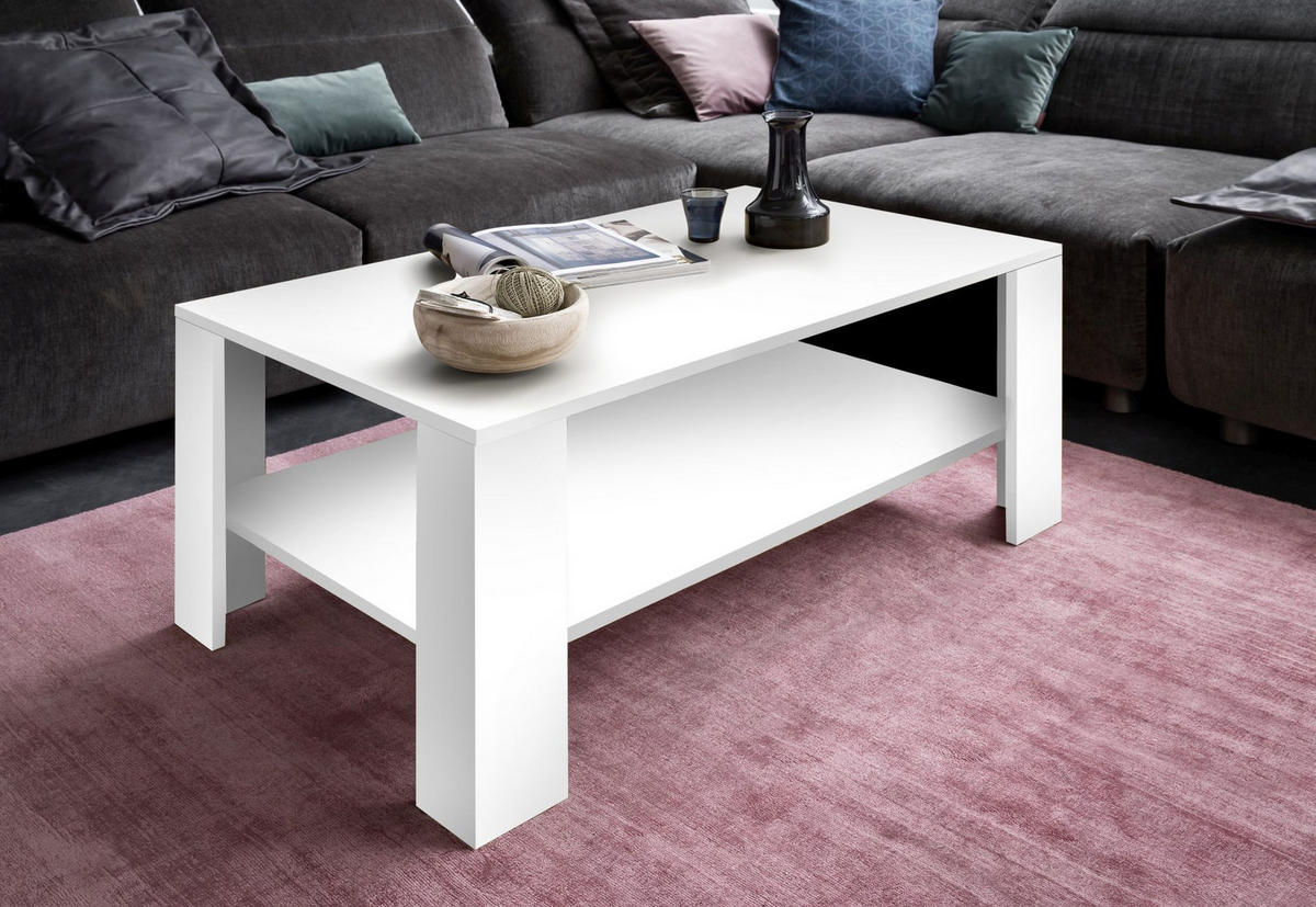 KONFERENČNÍ STOLEK, bílá, kompozitní dřevo, 100/38/50 cm - bílá, Moderní, kompozitní dřevo (100/38/50cm) - Ti'me