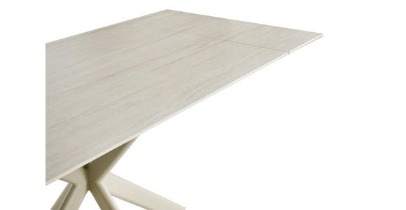 ESSTISCH Beige rechteckig  ausziehbar  - Beige, Design, Keramik/Metall (120-179/80/76cm) - Belluti