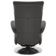 RELAXSESSEL in Leder Dunkelgrau  - Edelstahlfarben/Dunkelgrau, Design, Leder/Metall (78/112/85cm) - Cantus