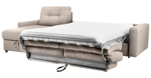 ECKSOFA Hellbraun Webstoff  - Hellbraun/Schwarz, KONVENTIONELL, Kunststoff/Textil (160/270cm) - Carryhome
