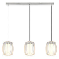ZÁVĚSNÉ SVÍTIDLO, 86/18/120 cm  - černá/čiré, Design, kov/textil (86/18/120cm) - Globo