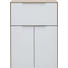 SEKRETÄR Eichefarben, Weiß - Eichefarben/Weiß, Design, Glas/Metall (80,8/115,6/38,2cm) - Voleo