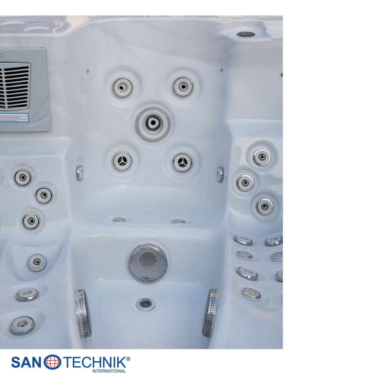 WHIRLPOOL Capri  - Grauweiß, KONVENTIONELL, Kunststoff (210/160/90cm) - Sanotechnik