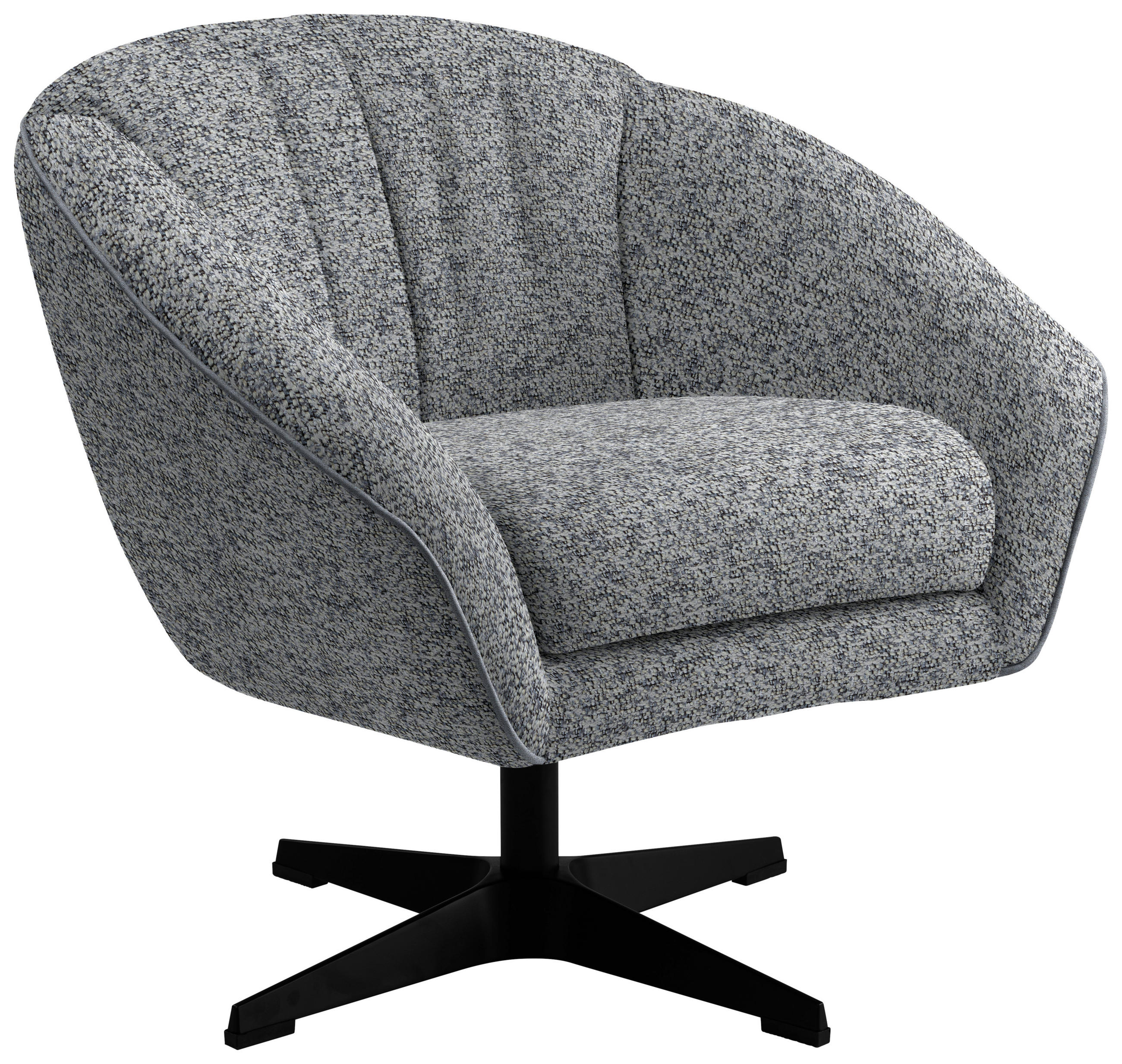 FÅTÖLJ i textil grå  - svart/grå, Design, metall/textil (80/78/80cm) - MID.YOU