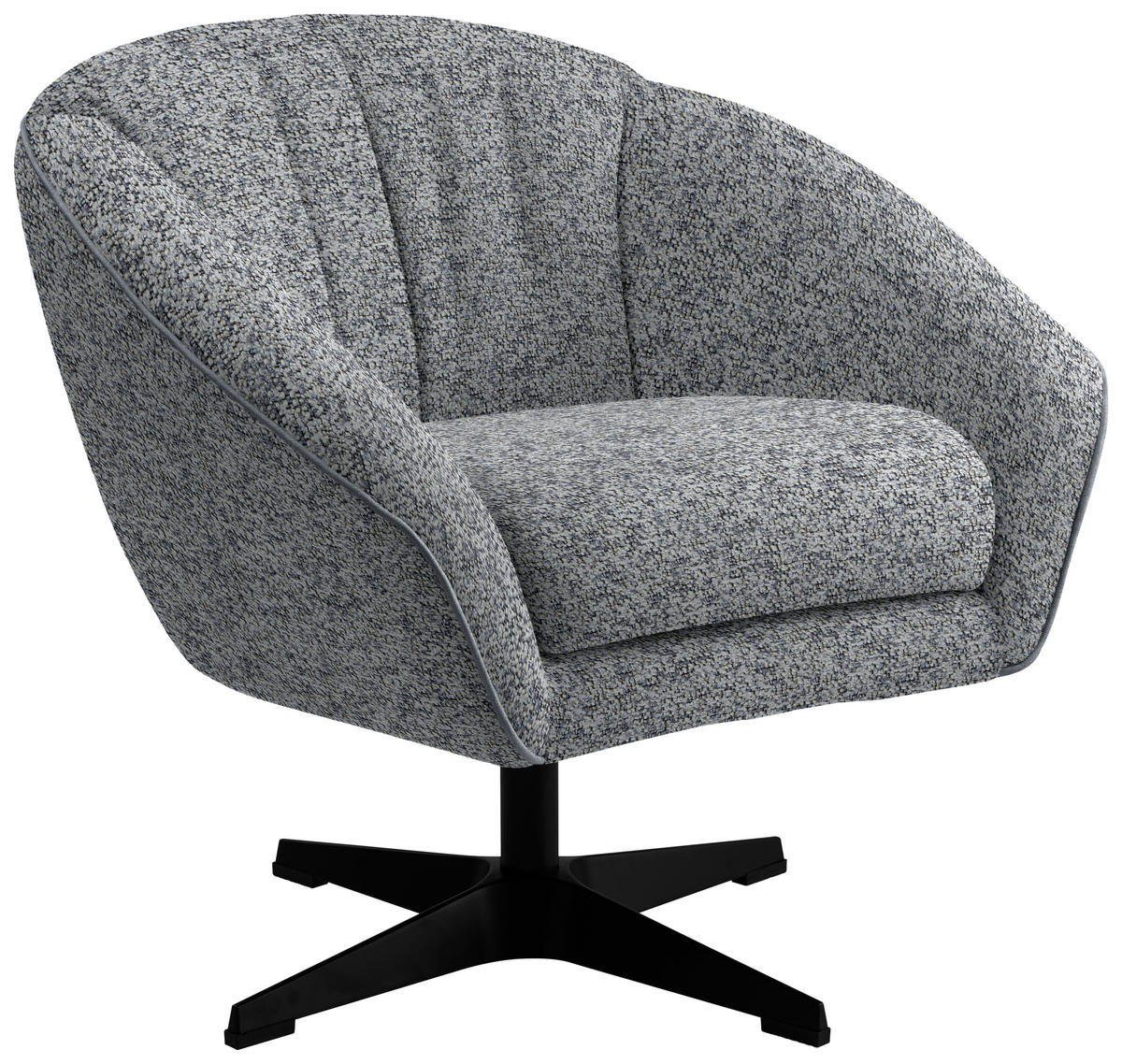 FÅTÖLJ i textil grå  - svart/grå, Design, metall/textil (80/78/80cm) - MID.YOU