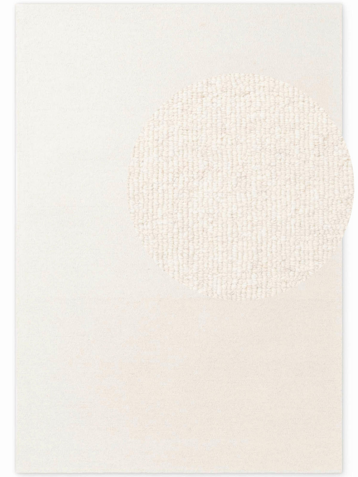 WOLLTEPPICH 160/230 cm Puristic Creme rechteckig  - Creme, Basics, Textil (160/230cm) - Elle Decoration