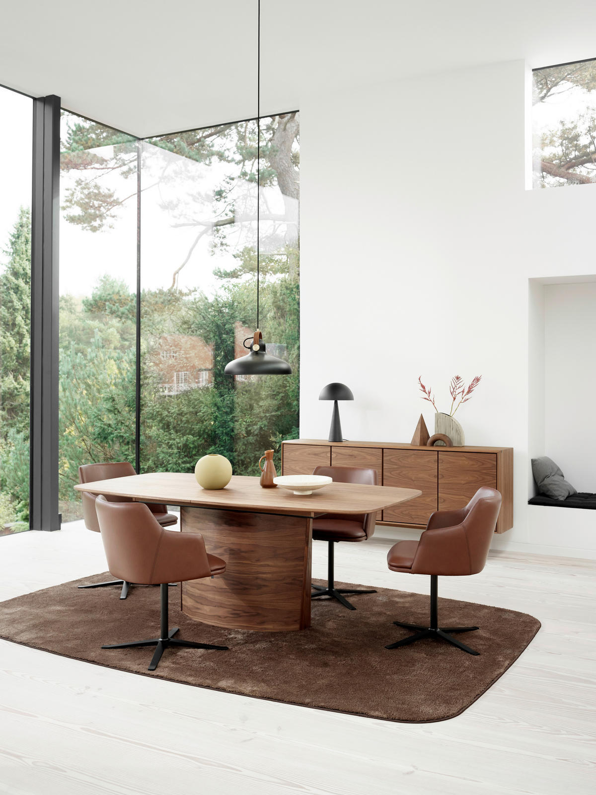 MATBORD i trä 192/102/74 cm   - svart/naturfärgad, Design, trä (192/102/74cm) - Skovby