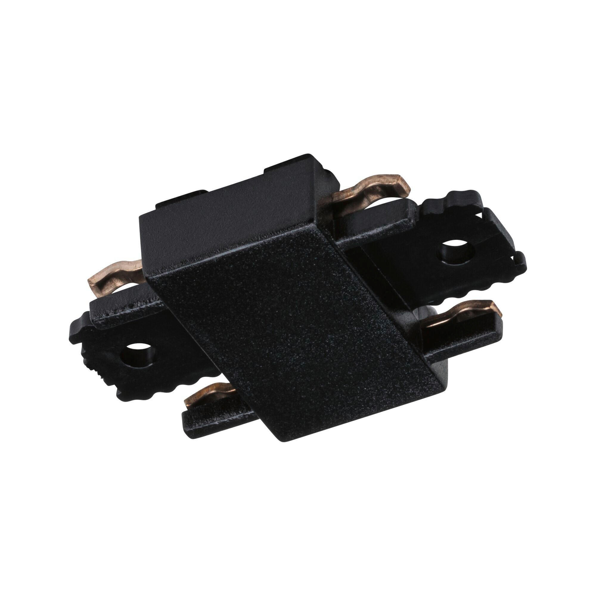 SCHIENENSYSTEM-VERBINDER Veya 3,5/0,6/2,4 cm  - Schwarz, Design, Kunststoff (3,5/0,6/2,4cm) - Paulmann