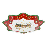 PLADANJ ZA SERVIRANJE  25 cm        - bijela/zelena, Konvencionalno, keramika (25cm) - X-Mas