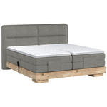BOXSPRINGBETT 180/200 cm  in Eichefarben, Taupe  - Taupe/Eichefarben, Natur, Holz/Textil (180/200cm) - Valnatura